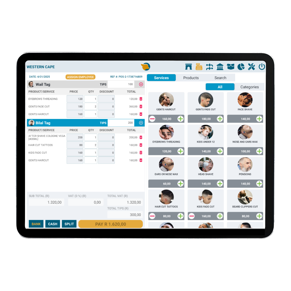 POS operations App (Tablet)